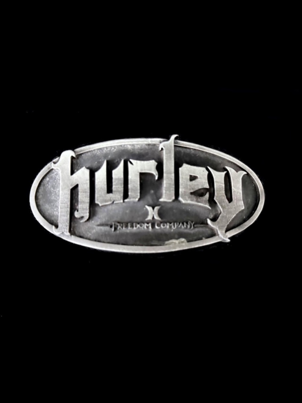 Vintage Hurley Freedom Company Belt Buckle Lead Free Large Oval NOS w/ Tag Y2K